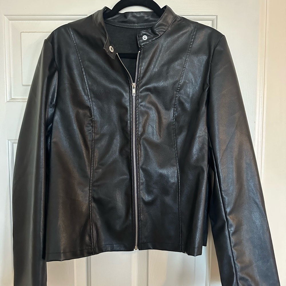 Black Faux Leather Jacket